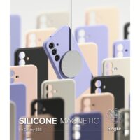Ringke รุ่น Silicone Magnetic - เคส Galaxy S25 - สี Pink Sand