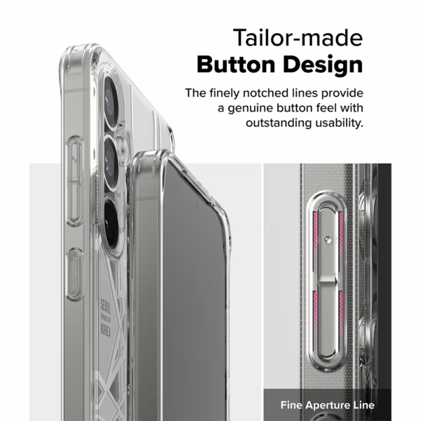 Ringke รุ่น Fusion Design - เคส Galaxy S25 Plus - สี Seoul Map White