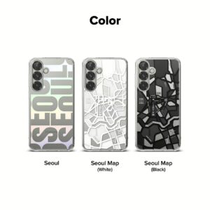 Ringke รุ่น Fusion Design - เคส Galaxy S25 Plus - สี Seoul Map White