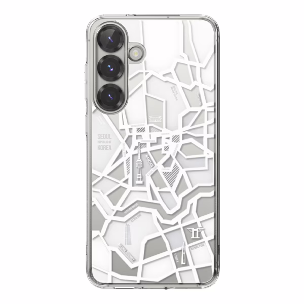 Ringke รุ่น Fusion Design - เคส Galaxy S25 Plus - สี Seoul Map White
