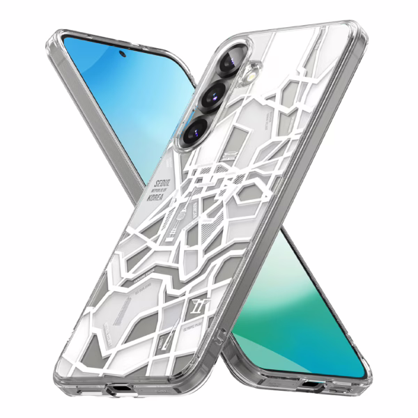 Ringke รุ่น Fusion Design - เคส Galaxy S25 Plus - สี Seoul Map White