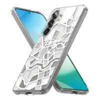 Ringke รุ่น Fusion Design - เคส Galaxy S25 Plus - สี Seoul Map White