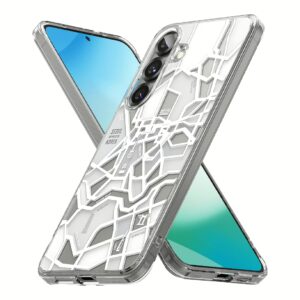 Ringke รุ่น Fusion Design - เคส Galaxy S25 Plus - สี Seoul Map White
