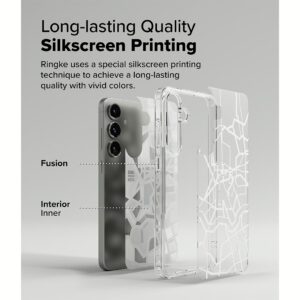 Ringke รุ่น Fusion Design - เคส Galaxy S25 Plus - สี Seoul Map White