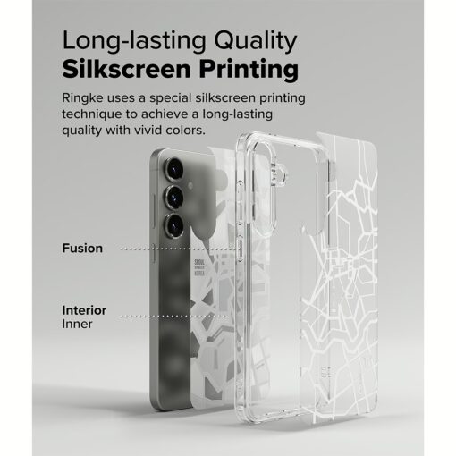 Ringke รุ่น Fusion Design - เคส Galaxy S25 Plus - สี Seoul Map White - Image 8
