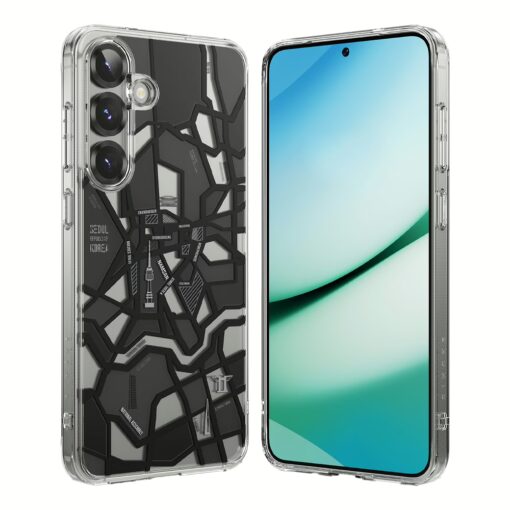 Ringke รุ่น Fusion Design - เคส Galaxy S25 Plus - สี Seoul Map Black
