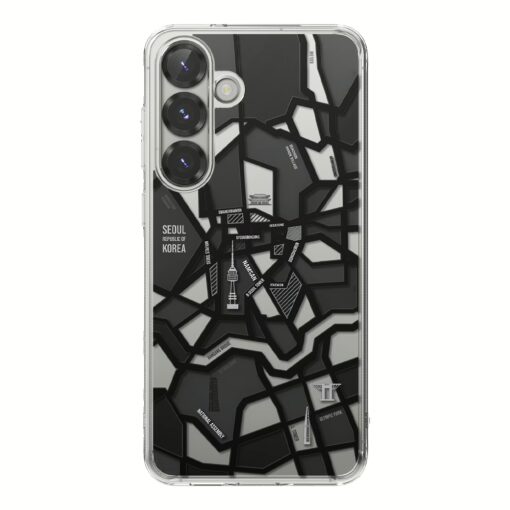 Ringke รุ่น Fusion Design - เคส Galaxy S25 Plus - สี Seoul Map Black - Image 2