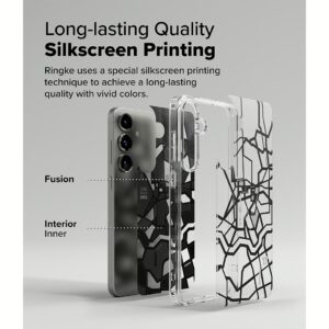 Ringke รุ่น Fusion Design - เคส Galaxy S25 Plus - สี Seoul Map Black