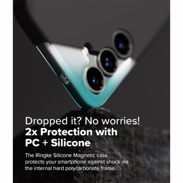 Ringke รุ่น Silicone Magnetic - เคส Galaxy S25 Plus - สี Black