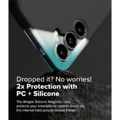 Ringke รุ่น Silicone Magnetic - เคส Galaxy S25 Plus - สี Black