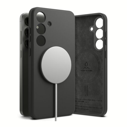 Ringke รุ่น Silicone Magnetic - เคส Galaxy S25 Plus - สี Black - Image 4