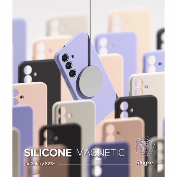 Ringke รุ่น Silicone Magnetic - เคส Galaxy S25 Plus - สี Black