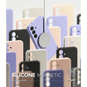Ringke รุ่น Silicone Magnetic - เคส Galaxy S25 Plus - สี Black
