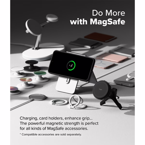 Ringke รุ่น Silicone Magnetic - เคส Galaxy S25 Plus - สี Black