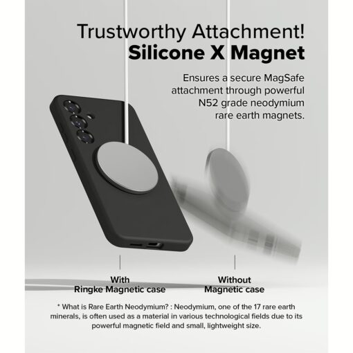 Ringke รุ่น Silicone Magnetic - เคส Galaxy S25 Plus - สี Black - Image 8