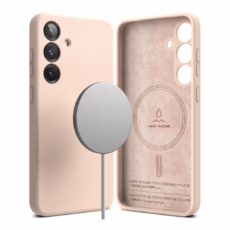 Ringke รุ่น Silicone Magnetic - เคส Galaxy S25 Plus - สี Pink Sand
