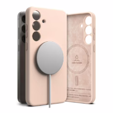 Ringke รุ่น Silicone Magnetic - เคส Galaxy S25 Plus - สี Pink Sand