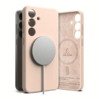 Ringke รุ่น Silicone Magnetic - เคส Galaxy S25 Plus - สี Pink Sand