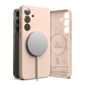 Ringke รุ่น Silicone Magnetic - เคส Galaxy S25 Plus - สี Pink Sand
