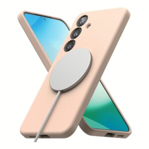 Ringke รุ่น Silicone Magnetic - เคส Galaxy S25 Plus - สี Pink Sand
