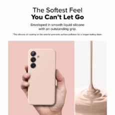 Ringke รุ่น Silicone Magnetic - เคส Galaxy S25 Plus - สี Pink Sand