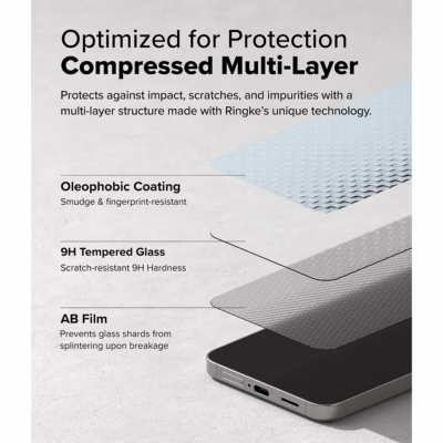 Ringke รุ่น Easy Slide Tempered Glass - ฟิล์มกระจก Galaxy S25 Ultra (ฟิล์ม 2 แผ่น พร้อมอุปกรณ์ติดตั้ง)