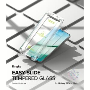 Ringke รุ่น Easy Slide Tempered Glass - ฟิล์มกระจก Galaxy S25 Plus (ฟิล์ม 2 แผ่น พร้อมอุปกรณ์ติดตั้ง)