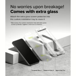 Ringke รุ่น Easy Slide Tempered Glass - ฟิล์มกระจก Galaxy S25 Plus (ฟิล์ม 2 แผ่น พร้อมอุปกรณ์ติดตั้ง)