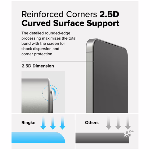 Ringke รุ่น Easy Slide Tempered Glass - ฟิล์มกระจก Galaxy S25 Plus (ฟิล์ม 2 แผ่น พร้อมอุปกรณ์ติดตั้ง)