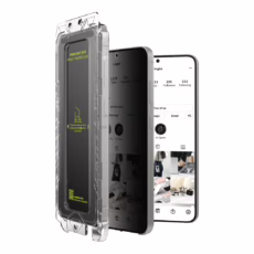 Ringke รุ่น Easy Slide Privacy Tempered Glass - ฟิล์มกระจก Galaxy S25 Plus (ฟิล์ม 2 แผ่น พร้อมอุปกรณ์ติดตั้ง)
