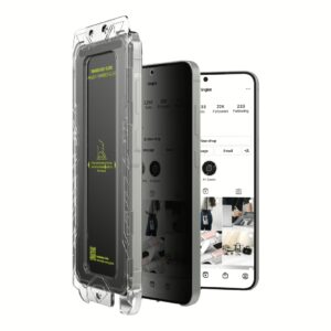 Ringke รุ่น Easy Slide Privacy Tempered Glass - ฟิล์มกระจก Galaxy S25 Plus (ฟิล์ม 2 แผ่น พร้อมอุปกรณ์ติดตั้ง)