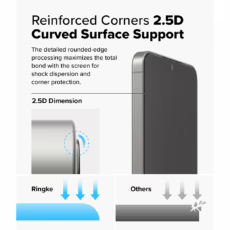 Ringke รุ่น Easy Slide Privacy Tempered Glass - ฟิล์มกระจก Galaxy S25 Plus (ฟิล์ม 2 แผ่น พร้อมอุปกรณ์ติดตั้ง)