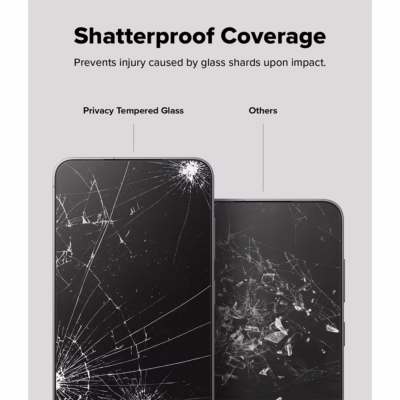 Ringke รุ่น Easy Slide Privacy Tempered Glass - ฟิล์มกระจก Galaxy S25 Plus (ฟิล์ม 2 แผ่น พร้อมอุปกรณ์ติดตั้ง)