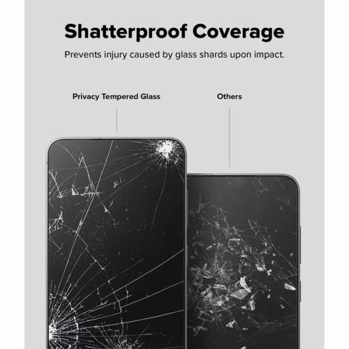 Ringke รุ่น Easy Slide Privacy Tempered Glass - ฟิล์มกระจก Galaxy S25 Plus (ฟิล์ม 2 แผ่น พร้อมอุปกรณ์ติดตั้ง)