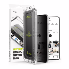 Ringke รุ่น Easy Slide Privacy Tempered Glass - ฟิล์มกระจก Galaxy S25 Plus (ฟิล์ม 2 แผ่น พร้อมอุปกรณ์ติดตั้ง)
