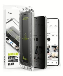 Ringke รุ่น Easy Slide Privacy Tempered Glass - ฟิล์มกระจก Galaxy S25 Plus (ฟิล์ม 2 แผ่น พร้อมอุปกรณ์ติดตั้ง)