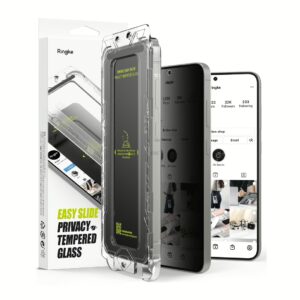 Ringke รุ่น Easy Slide Privacy Tempered Glass - ฟิล์มกระจก Galaxy S25 Plus (ฟิล์ม 2 แผ่น พร้อมอุปกรณ์ติดตั้ง)