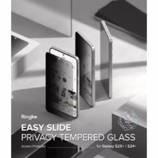 Ringke รุ่น Easy Slide Privacy Tempered Glass - ฟิล์มกระจก Galaxy S25 Plus (ฟิล์ม 2 แผ่น พร้อมอุปกรณ์ติดตั้ง)