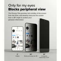 Ringke รุ่น Easy Slide Privacy Tempered Glass - ฟิล์มกระจก Galaxy S25 Ultra (ฟิล์ม 2 แผ่น พร้อมอุปกรณ์ติดตั้ง)
