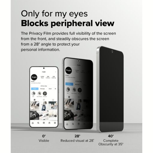 Ringke รุ่น Easy Slide Privacy Tempered Glass - ฟิล์มกระจก Galaxy S25 Ultra (ฟิล์ม 2 แผ่น พร้อมอุปกรณ์ติดตั้ง) - Image 7