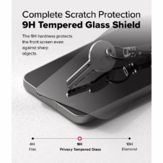 Ringke รุ่น Easy Slide Privacy Tempered Glass - ฟิล์มกระจก Galaxy S25 Plus (ฟิล์ม 2 แผ่น พร้อมอุปกรณ์ติดตั้ง)
