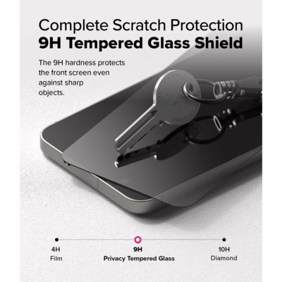 Ringke รุ่น Easy Slide Privacy Tempered Glass - ฟิล์มกระจก Galaxy S25 Plus (ฟิล์ม 2 แผ่น พร้อมอุปกรณ์ติดตั้ง)