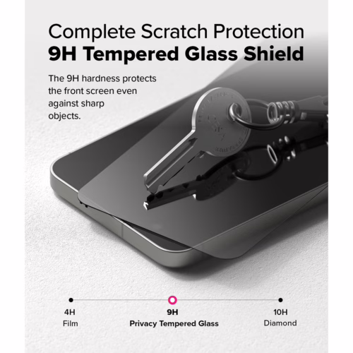 Ringke รุ่น Easy Slide Privacy Tempered Glass - ฟิล์มกระจก Galaxy S25 Plus (ฟิล์ม 2 แผ่น พร้อมอุปกรณ์ติดตั้ง)