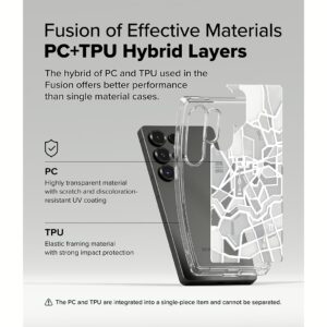 Ringke รุ่น Fusion Design - เคส Galaxy S25 Ultra - สี Seoul Map White 28 Ringke รุ่น Fusion Design - เคส Galaxy S25 Ultra - สี Seoul Map White