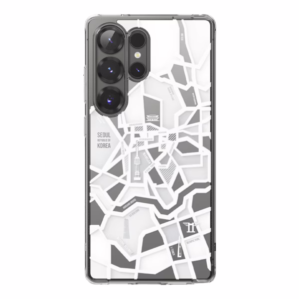 Ringke รุ่น Fusion Design - เคส Galaxy S25 Ultra - สี Seoul Map White