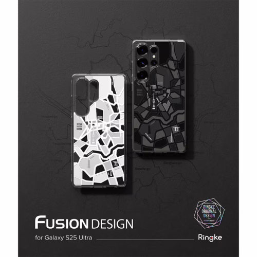 Ringke รุ่น Fusion Design - เคส Galaxy S25 Ultra - สี Seoul Map White