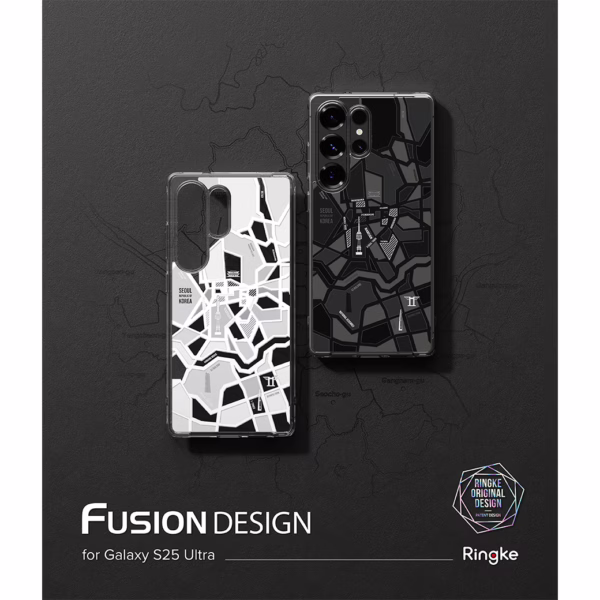 Ringke รุ่น Fusion Design - เคส Galaxy S25 Ultra - สี Seoul Map White
