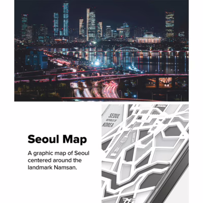 Ringke รุ่น Fusion Design - เคส Galaxy S25 Ultra - สี Seoul Map White