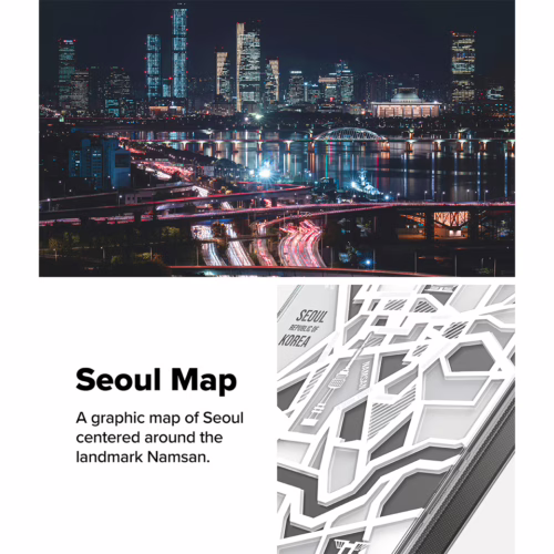 Ringke รุ่น Fusion Design - เคส Galaxy S25 Ultra - สี Seoul Map White