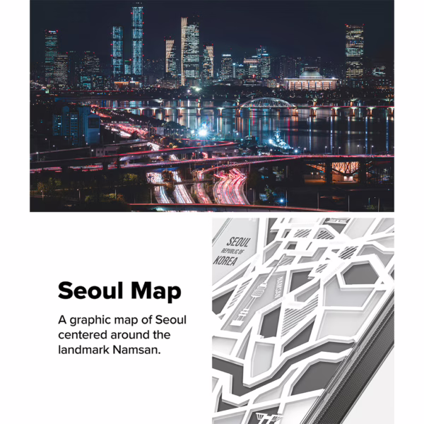 Ringke รุ่น Fusion Design - เคส Galaxy S25 Ultra - สี Seoul Map White